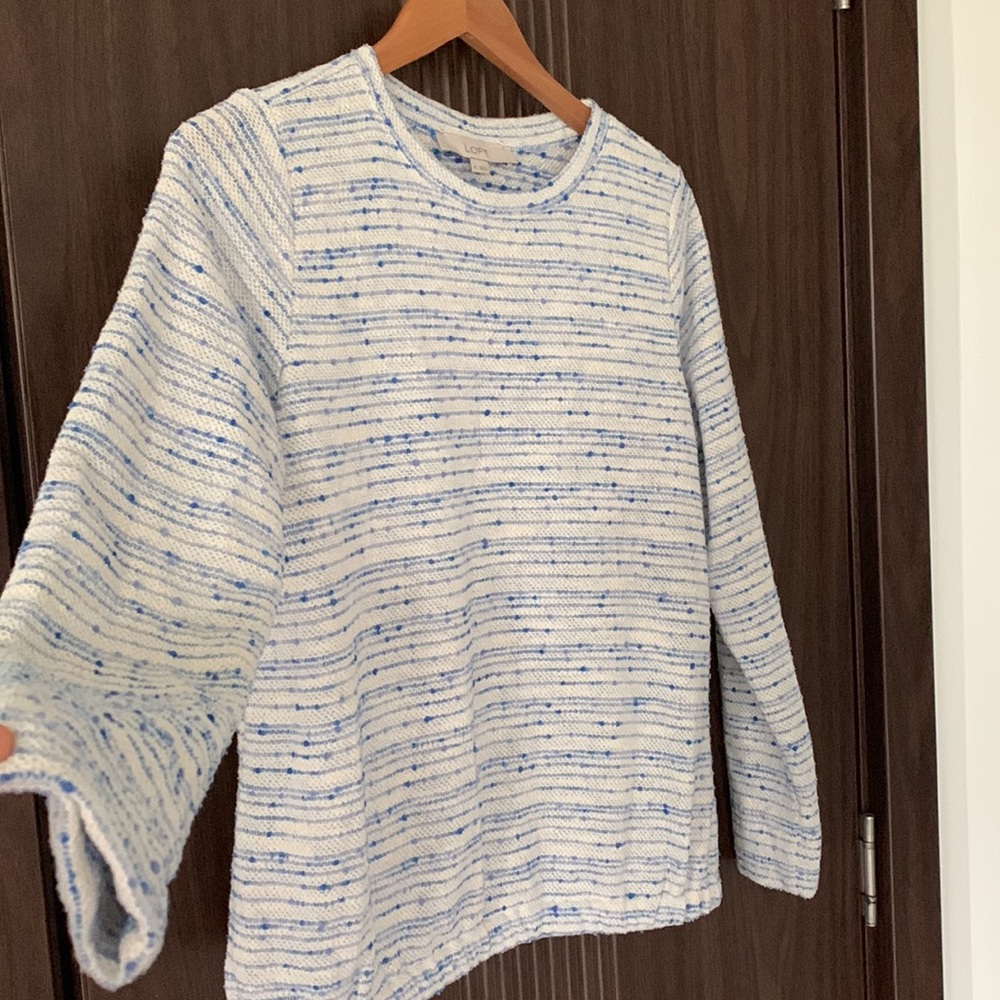 Loft Struped Boucle Sweatshirt Top XS